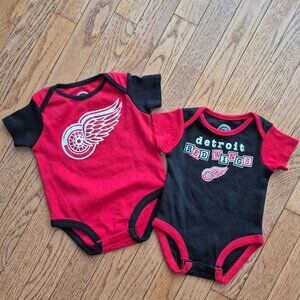 NHL Detroit Red Wings Onesie Set of 2